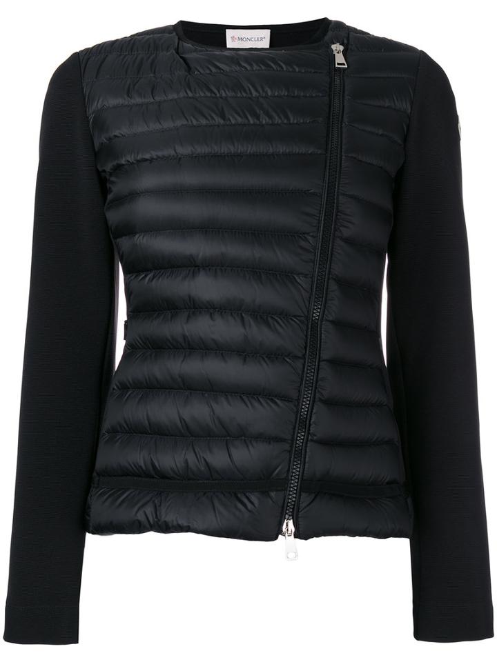 Moncler - Padded Front Cropped Jacket - Women - Feather Down/polyamide/polyester/spandex/elastane - Xl, Women's, Black, Feather Down/polyamide/polyester/spandex/elastane