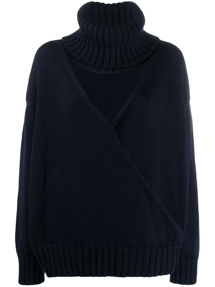 Monse Cut Out Turtleneck Jumper - Black