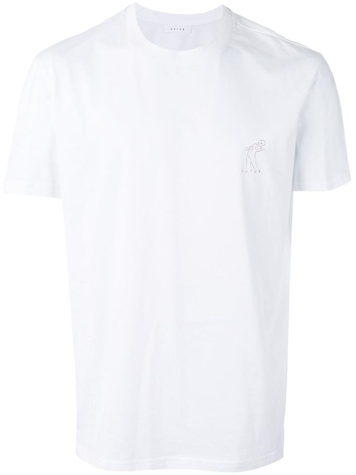 Futur - 'f' T-shirt - Men - Cotton - Xl, White, Cotton