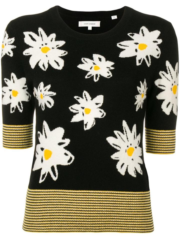 Chinti & Parker Daisy Sweater - Black