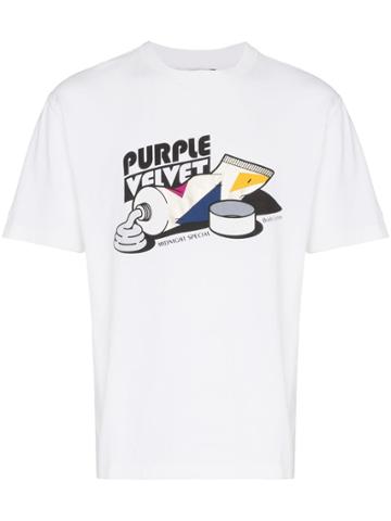 Eytys Smith Purple Velvet T Shirt - White