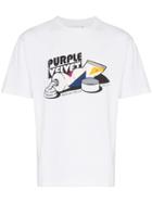 Eytys Smith Purple Velvet T Shirt - White