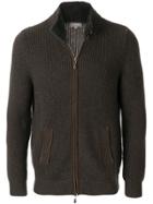 N.peal Collar Ribbed Cashmere Cardigan - Brown