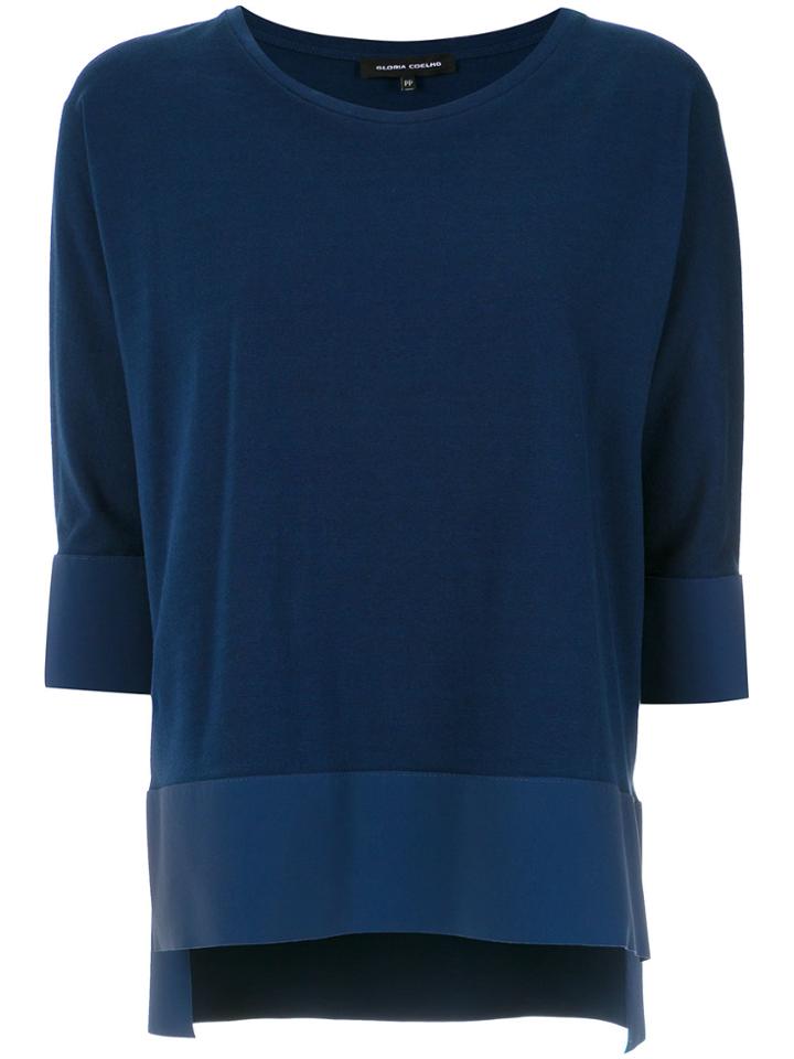 Gloria Coelho 3/4 Sleeves Blouse - Blue