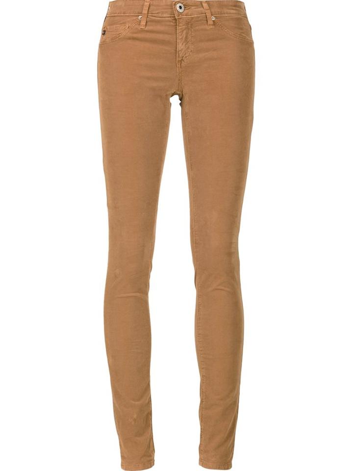 Ag Jeans Super Skinny Jeans, Women's, Size: 25, Brown, Cotton/polyurethane