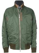 Sacai Long-sleeved Bomber Jacket - Green