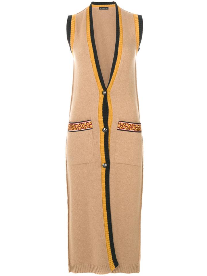 Etro Sleeveless Long Gilet - Brown