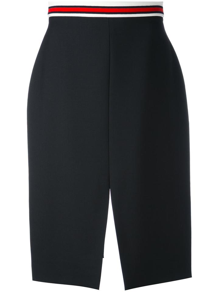 Harmony Paris - Jeanne Straight Skirt - Women - Polyester/spandex/elastane/viscose/virgin Wool - 36, Blue, Polyester/spandex/elastane/viscose/virgin Wool