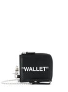 Off-white Quote Printed Wallet - Black