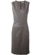 Maison Ullens Fitted Lambskin Dress - Brown