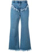 Philosophy Di Lorenzo Serafini - Frayed Flared Jeans - Women - Cotton - 42, Women's, Blue, Cotton