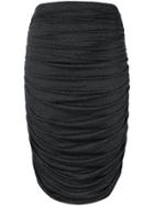 Norma Kamali Ruched Jersey Skirt - Grey