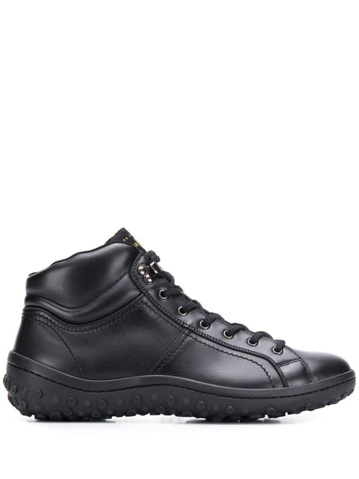 Car Shoe Lace-up Ankle Boots - Black