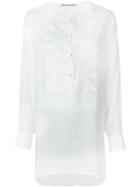 Ermanno Scervino Floral Bib Appliqué Tunic