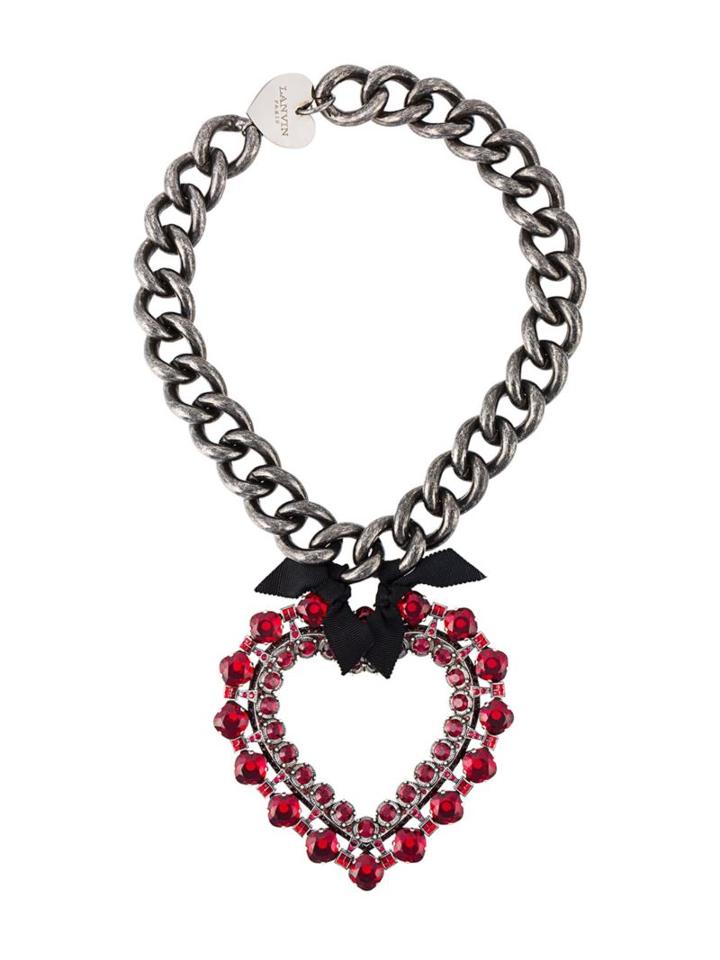Lanvin Oversized Heart Pendant Necklace