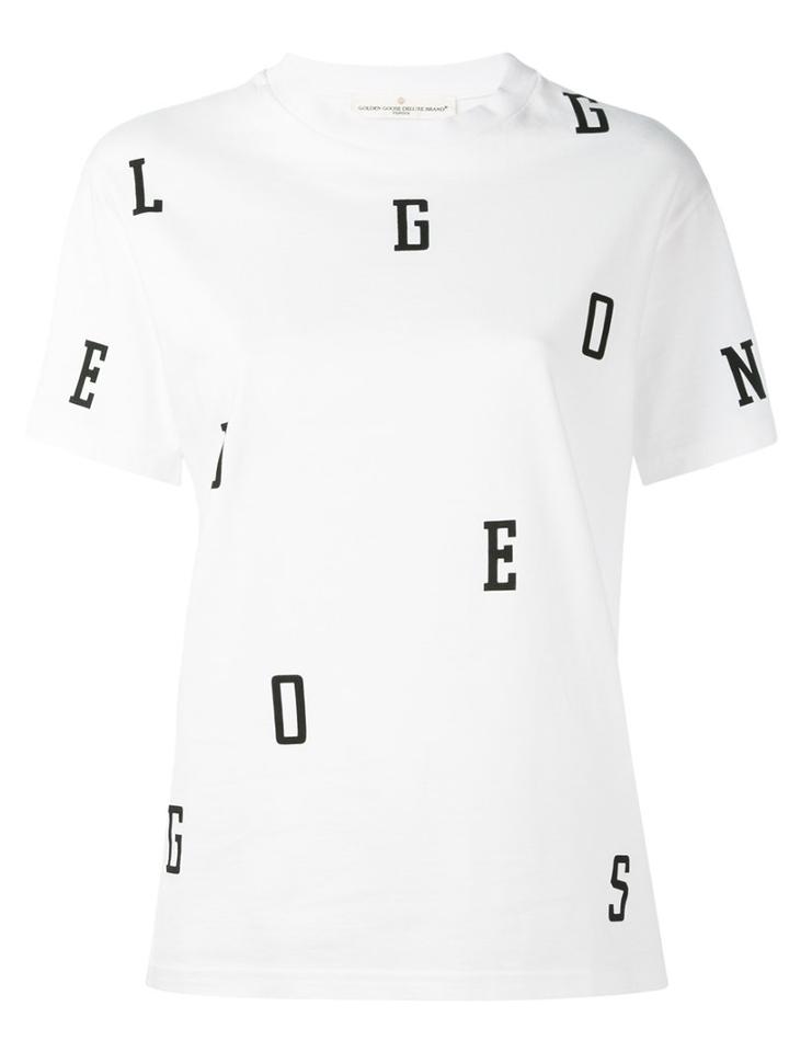 Golden Goose Deluxe Brand - Golden Print T-shirt - Women - Cotton - M, Women's, White, Cotton