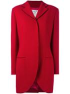 Christian Dior Vintage Velvet Piped Coat, Women's, Size: 44, Red
