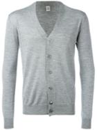 Eleventy - V-neck Cardigan - Men - Silk/merino - L, Grey, Silk/merino