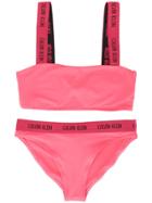 Calvin Klein Kids Teen Logo Band Bikini Set - Pink