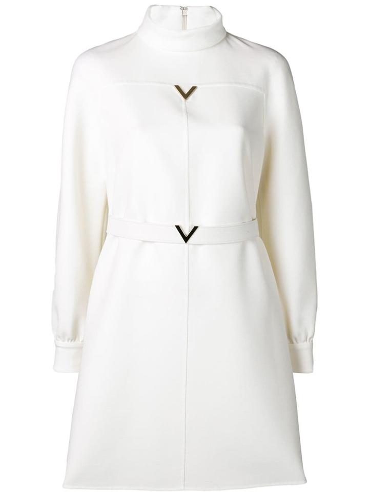 Valentino V Belt Double-faced Dress - Neutrals