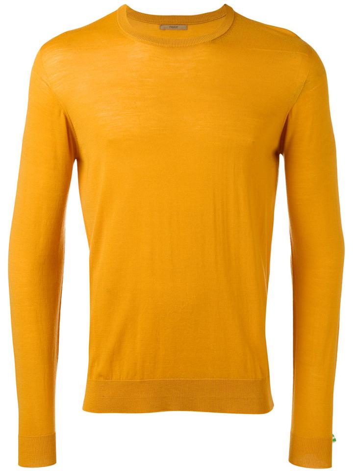 Nuur Classic Jumper, Men's, Size: 52, Yellow/orange, Merino