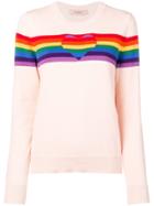 Twin-set Rainbow Intarsia Jumper - Pink