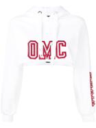Omc Cropped Logo Hoodie - White