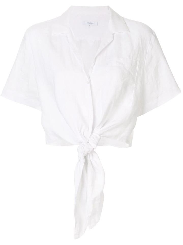 Venroy Front Tie Shirt - White