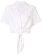 Venroy Front Tie Shirt - White