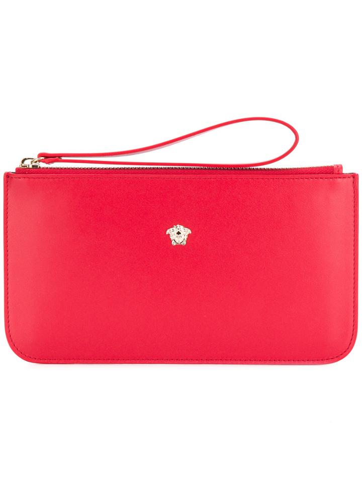 Versace Zipped Medusa Wallet - Red
