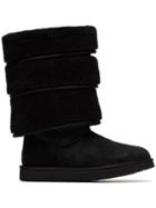 Y / Project Black Tiered Sheepskin Boots