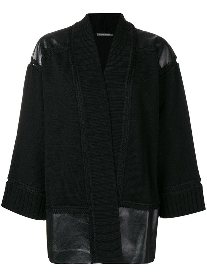Alberta Ferretti Open Front Cardigan - Black