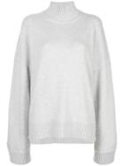 Rosetta Getty Oversized Turtleneck Sweater - Grey