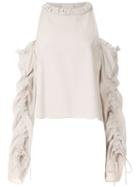 Framed Athena Long Sleeved Blouse - Neutrals