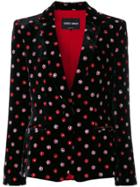 Giorgio Armani Floral Motif Blazer - Black