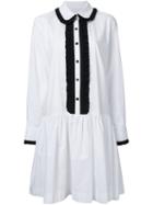 Antonio Marras Trim Detail Shirt Dress, Women's, Size: 42, White, Cotton