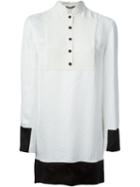 Alexander Mcqueen Square Jacquard Tunic, Women's, Size: 42, White, Rayon/silk