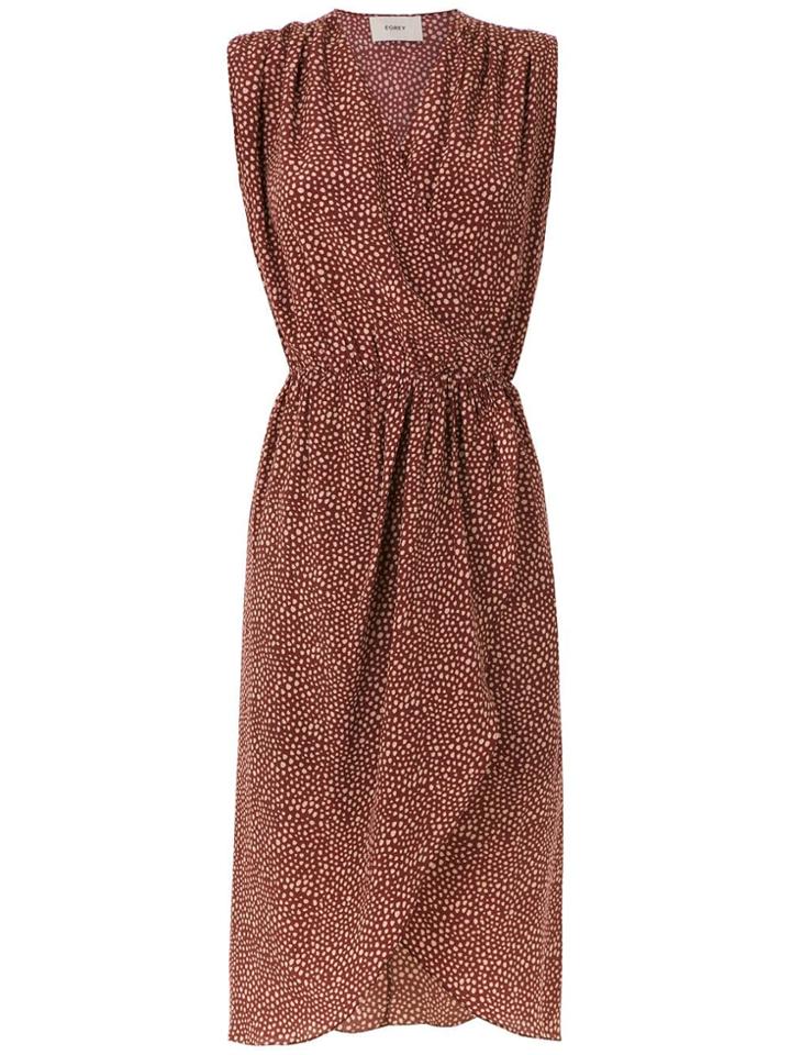 Egrey Silk Printed Dress - Red