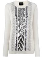 Markus Lupfer Sequin Embellished Jumper, Women's, Size: Xs, White, Wool