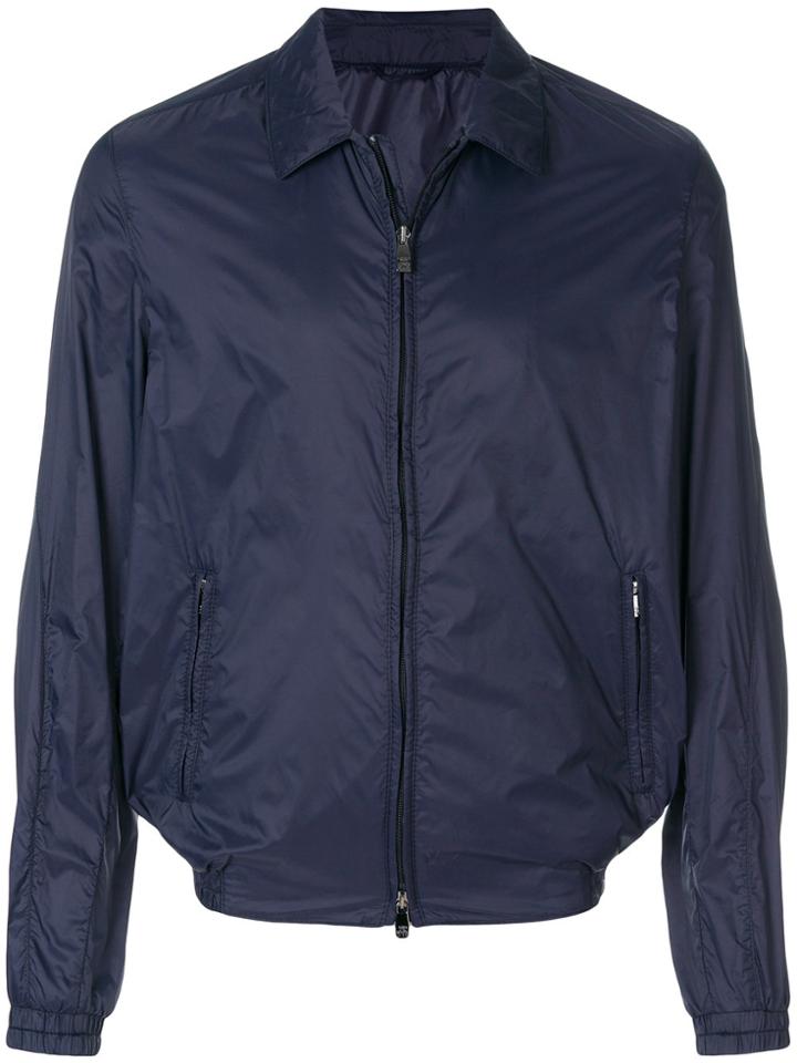 Corneliani Zipped Bomber Jacket - Blue