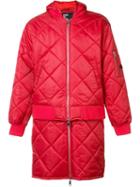 Hood By Air 'against' Quilted Bomber Jacket, Men's, Size: Large, Red, Cotton