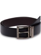 Prada Saffiano Cuir Leather Reversible Belt - Black