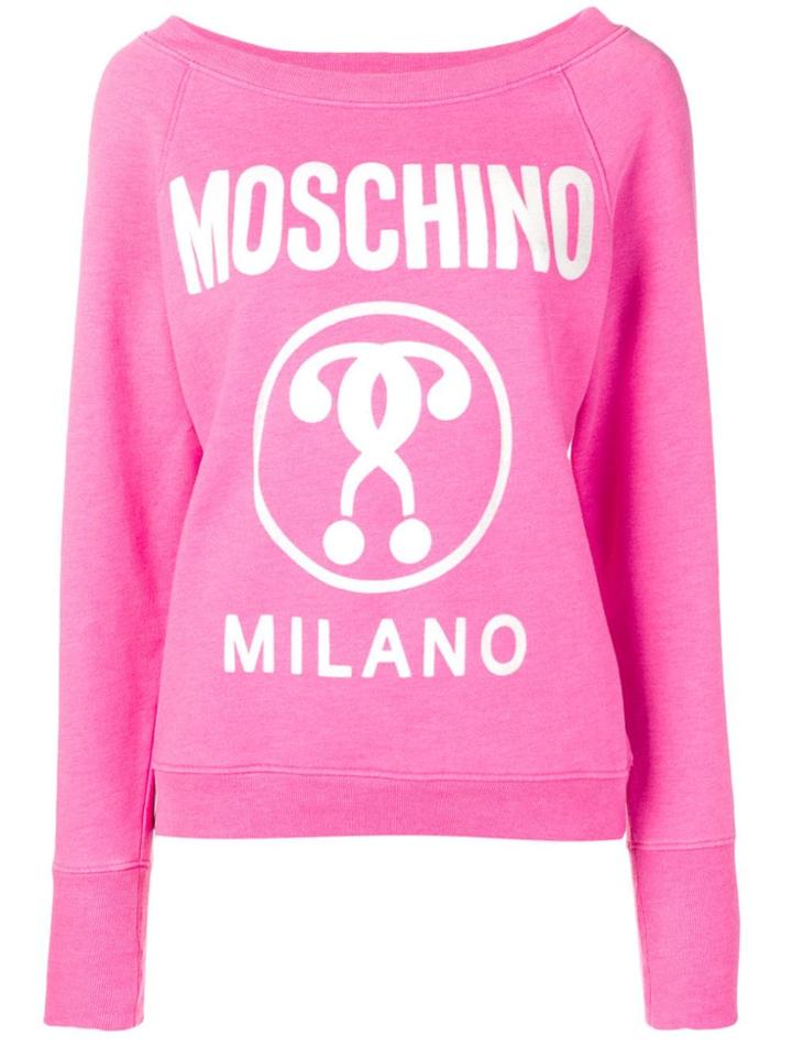 Moschino Logo Print Sweatshirt - Pink