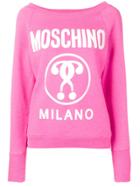 Moschino Logo Print Sweatshirt - Pink