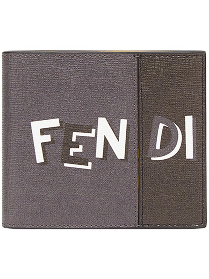 Fendi Printed Bi-fold Wallet - Grey