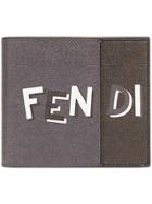 Fendi Printed Bi-fold Wallet - Grey