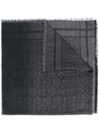 Philipp Plein - Pp Print Scarf - Men - Silk/modal/wool - One Size, Grey, Silk/modal/wool