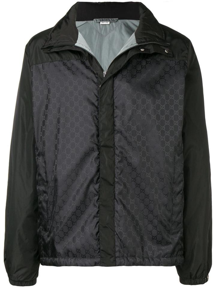 Gucci Gg Print Padded Jacket - Black