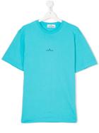 Stone Island Junior Logo Printed T-shirt - Blue