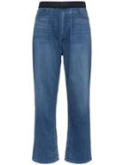 3x1 Mid Rise Wide Leg Cropped Denim Jeans - Blue